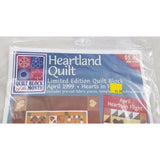 JoAnn Heartland Quilt Block of the Month April 1999 Hearts in Flight Sealed Kit