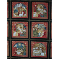 Seasons Greetings Fabric Freedom London England Cotton Fabric Holiday Nativity