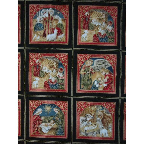 Seasons Greetings Fabric Freedom London England Cotton Fabric Holiday Nativity