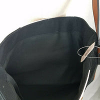 Victoria's Secret Black Pink Racing Stripe Bag Open Top Crossbody Weekender Tote