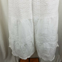 Banana Republic Summer Eyelet Lace Tiered Twirl Skirt Womens 8 Prairie Cotton