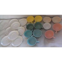 Vintage Lot Stetson Melmac Melamine Plastic Lot Cups Saucers Plates 20 Pieces
