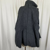 Vegan Sherpa Shearling Wool Fleece Parka Jacket Peacoat Womens XL 1X Piecework