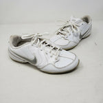 Nike Dance Athletic Shoes White Leather Sneakers Womens 8 2009 366191-103 Silver