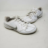 Nike Dance Athletic Shoes White Leather Sneakers Womens 8 2009 366191-103 Silver