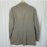 Vintage Doncaster Imperial Wool Herringbone Blazer Sport Coat Jacket Mens 44 Tan