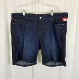Gap Bermuda Denim Blue Jeans Shorts Womens size 18/34 5 Pocket NWOT Dark Faded