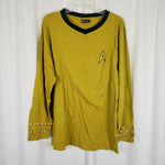 Star Trek Captain Kirk Gold Uniform Top Shirt 2014 CBS Studios Into Darkness L