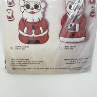 Vintage Felt Needlecraft Ala Mode Mr & Mrs Claus Wall Hanging Santa Cut & Sew
