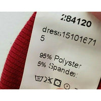 Ribbed Jersey Knit Fit & Flare Mini Twirl Dress Womens size XS Red 151016715