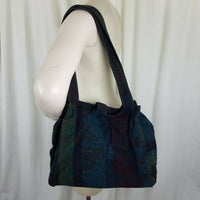 Johnson Woolen Mills Southwestern Wool Blanket Shoulder Tote Bag Purse Satchel