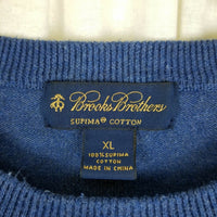 Brooks Brothers 100% Supima Cotton Crewneck Pullover Sweater Mens XL Blue