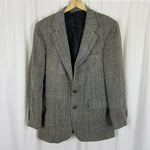 Vintage John Roberts Herringbone Wool Tweed Blazer Sport Coat Jacket Mens 40R