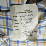 Vintage Carnatex Casualaire Blue Plaid Fabric Cotton 7 yards Carna Mills Inc.