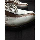Etonic Stabilites Soft Spikes Leather Golf Cleats Shoes Mens 6.5 White Brown