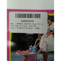 Vintage Barbie Hostess Set Tea Cart & Accessories Arco Mattel 7348 1989 NOS