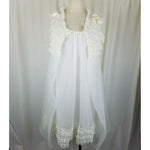 Vintage Radcliffe Babydoll Bridal Gown Flirty Double Chiffon Peignoir Robe Set P