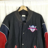 Vintage 96 IOF Foresters Open PBA Tour Classic Bowl Leather Bomber Jacket Mens L