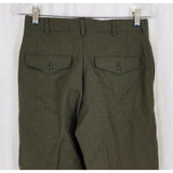 Vintage Wool Serge Class l Trousers 2234 Green Military Army Pants Mens size 29R