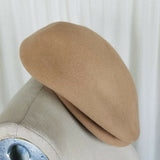 Vintage Bollman Co 100% Doeskin Felt Ascot Hat Mens Adults 21.75 Snap Brim Camel