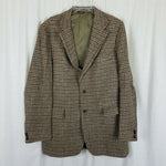 Vintage HARRIS Bartleigh Tweed Blazer Brown Check Wool Sport Coat Jacket Mens 42