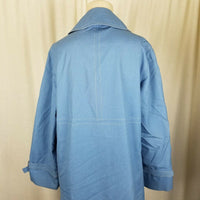 Misty Harbor Yachtsman Cloth Blue Canvas Rain Trench Coat Womens 14 Sailing VTG