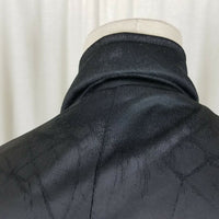 Louise Paris Wool Polyurethane Vintage Reversible Jacket Blazer Womens M Black