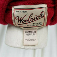 Woolrich Boiled Wool Cardigan Sweater Vest Jacket Womens M Ribbon Trim Collared