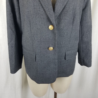 Vintage Tog Shop Wool Jacket Blazer Womens 14P Riding Equestrian 3 Gold Buttons