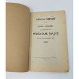 Annual Report Town Officers of Windham Maine February 1 1922 Cumberland County