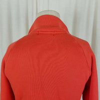 B by Burton Orange Funnel Neck Zip Up Sweatshirt Sweater Jacket Womens S Patches