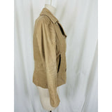 Gap Corduroy Double Breasted Trench Style Short Peacoat Jacket Womens S Camel