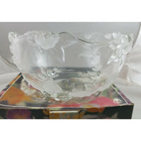 Mikasa Walther Glass West Germany Crystal 9" Serving Bowl Maria Spring Medley