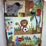 Lambs & Ivy Team Safari Crib Set Bedding Jungle Wild Zoo Animals Sports Teams
