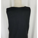 E.D. Michaels Midi Tunic Little Black Jersey Knit Tunic Dress Womens L Ribbon