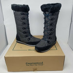 LL Bean Carrabassett Snow Tall Boots Women 6.5 Shale Insulated Waterproof Fur