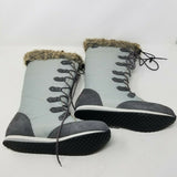 LL Bean Carrabassett Snow Tall Boots Women 7.5 Pewter Insulated Waterproof Fur