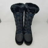 LL Bean Carrabassett Snow Tall Boots Women 6.5 Shale Insulated Waterproof Fur