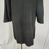 Vintage Mid Century Union Made Wool Peacoat Insulated Faux Fur Lined Womens L XL