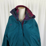 Columbia Bugaboo Southwestern 3-in-1 Winter Parka Fleece Jacket Womens L Radial