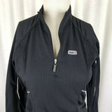 Garneau Cycling Jersey Womens M 1/4 Zip Long Sleeve Lightweight Jacket Waffle
