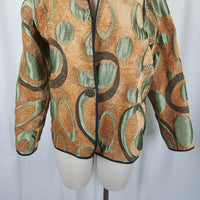 Irresistible Reversibles Abstract Soft Tapestry Jacket Blazer Womens S Textured
