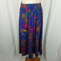 Essay Sharon Anthony Broomstick 80s Long Maxi Elastic Skirt Womens L Vintage USA