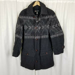 Banana Republic Cabinwear Southwestern Wool Peacoat Short Coat Mens XS Black