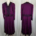 Marie St. Claire Soutache Maxi Skirt Suit Outfit Set Blazer Jacket Womens XS 8