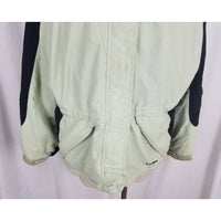 LL Bean Winter Jacket Nylon Parka Full Zip Up Anorak Womens L Ski Snow Green