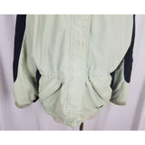 LL Bean Winter Jacket Nylon Parka Full Zip Up Anorak Womens L Ski Snow Green