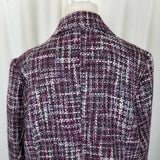 The Tog Shop Petites Woven Mottled Tweed Crosshatch Jacket Blazer Womens 18P