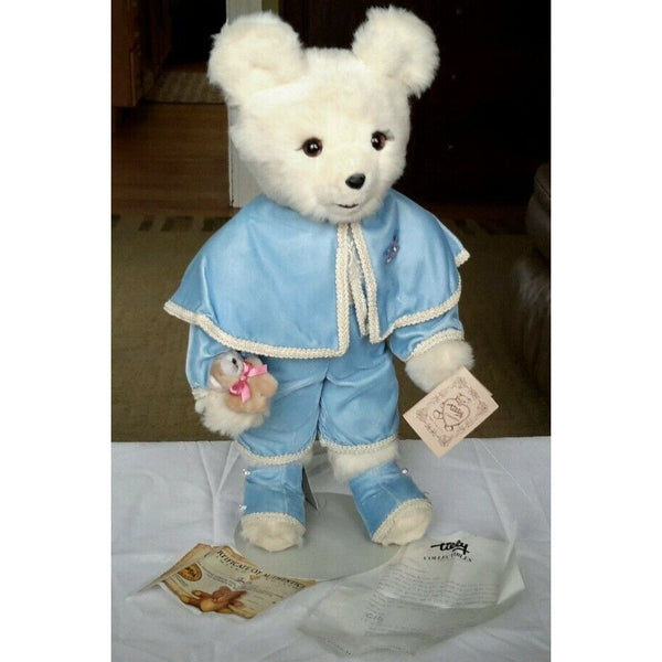 Tilly Collectibles Jamie #218 White Boy Bear Doll 25" Plush Victorian Dressed