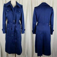 Vintage Kmart Long Belted Rain Stain Repellant Raincoat Trench Coat Womens 12